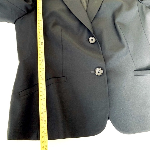 Talbots brand black fine wool classic & chique blazer & pants 2 Pc suit US 8 - Picture 10 of 16